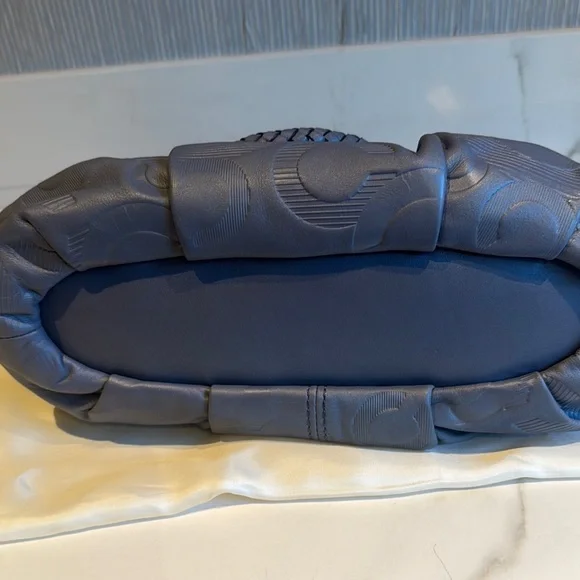 Coach Embossed Blue Satchel - Picture 8 of 9